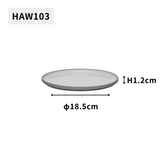 HASAMI PORCELAIN グレーコレクション プレート Φ185×12 HAW103 アッシュホワイト