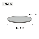 HASAMI PORCELAIN グレーコレクション プレート Φ255×12 HAW105 アッシュホワイト