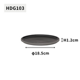 HASAMI PORCELAIN グレーコレクション プレート Φ185×12 HDG103 ダークグレー