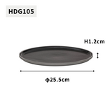 HASAMI PORCELAIN グレーコレクション プレート Φ255×12 HDG105 ダークグレー