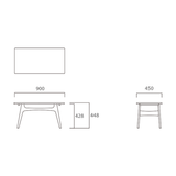 コーヒーテーブル 90 (W90cm) ウォルナット材 | MARUNI60(マルニ60)