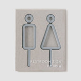 MOHEIM(モヘイム)SIGNS RESTROOM 2pcs / グレー