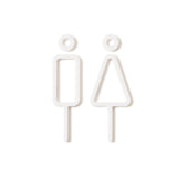 MOHEIM(モヘイム)SIGNS RESTROOM 2pcs / ホワイト