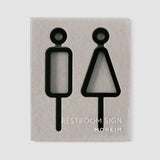 MOHEIM(モヘイム)SIGNS RESTROOM 2pcs / ブラック