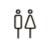 MOHEIM（モヘイム）SIGNS RESTROOM 2pcs / ブラック