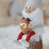 NORDIKA nisse フクロウを抱えたサンタ サイレントナイト