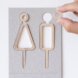 MOHEIM(モヘイム)SIGNS RESTROOM 2pcs / ウォルナット