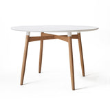 カールハンセン&サン BA103 オーク材・オイルフィニッシュ・ホワイトラミネート天板 Φ110