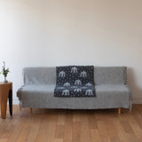 【購入特典付】KLIPPAN(クリッパン)ウール ミニブランケット 65x90 birds in the snow ダークグレー