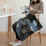 【購入特典付】KLIPPAN(クリッパン)ウール ミニブランケット 65x90 birds in the snow ダークグレー