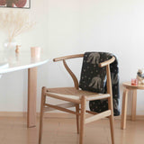 【購入特典付】KLIPPAN(クリッパン)ウール ミニブランケット 65x90 birds in the snow ダークグレー