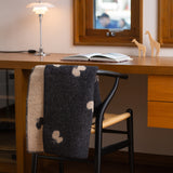 【購入特典付】KLIPPAN(クリッパン)ウール ミニブランケット 65x90 CHOUCHO ブラック