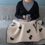 【購入特典付】KLIPPAN(クリッパン)ウール ミニブランケット 65x90 CHOUCHO ブラック