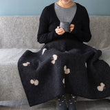 【購入特典付】KLIPPAN(クリッパン)ウール ミニブランケット 65x90 CHOUCHO ブラック