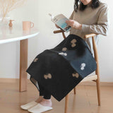 【購入特典付】KLIPPAN(クリッパン)ウール ミニブランケット 65x90 CHOUCHO ブラック