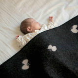 【購入特典付】KLIPPAN(クリッパン)ウール ミニブランケット 65x90 CHOUCHO ブラック