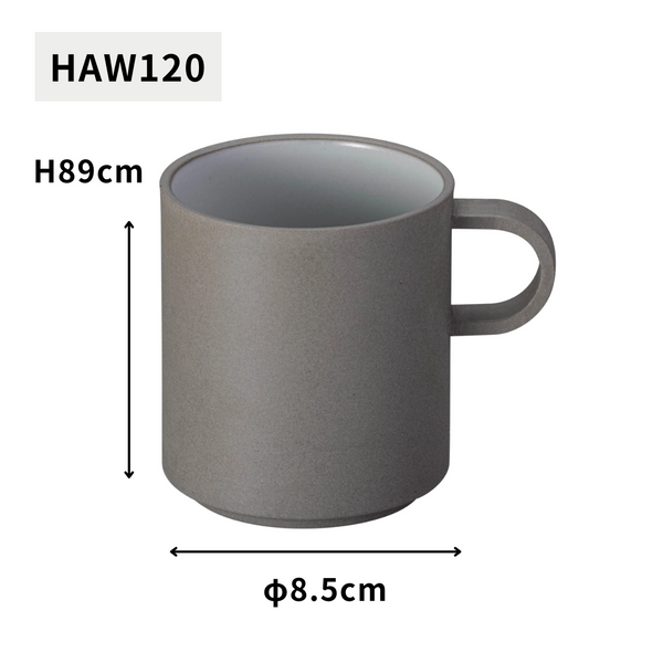 HASAMI PORCELAIN  グレーコレクション マグカップ Mサイズ 385ml HAW120 アッシュホワイト
