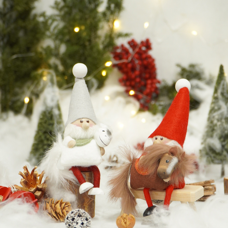 【干支シリーズ】NORDIKA nisse 馬を抱えたサンタ サイレントナイト