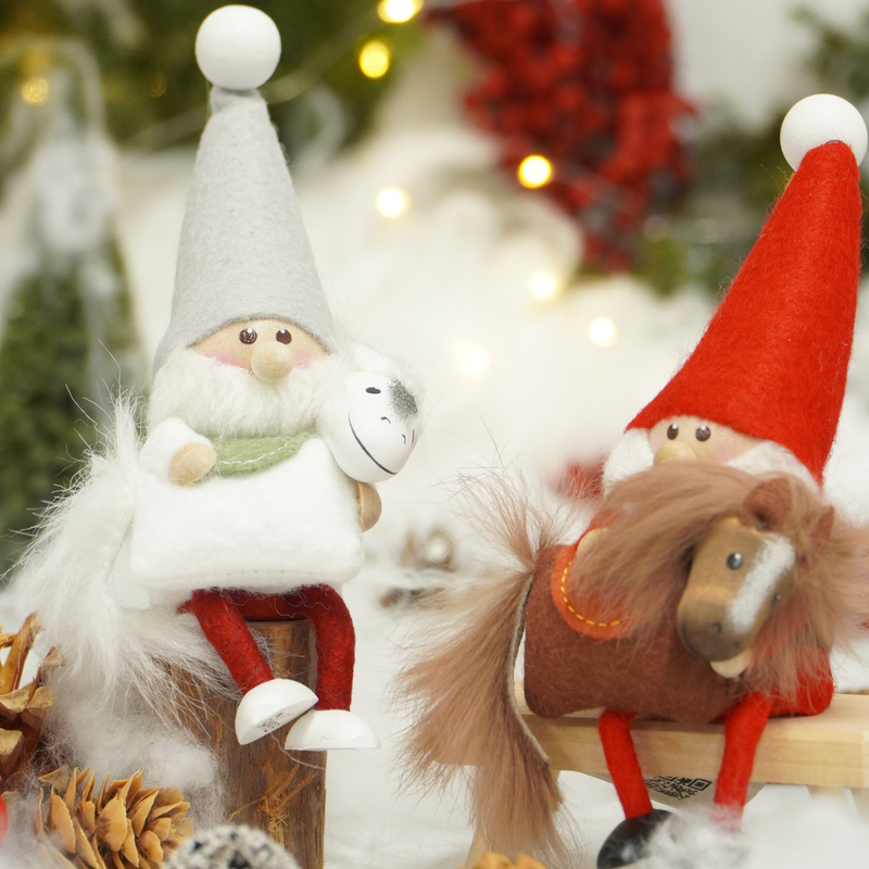 【干支シリーズ】NORDIKA nisse 馬を抱えたサンタ サイレントナイト