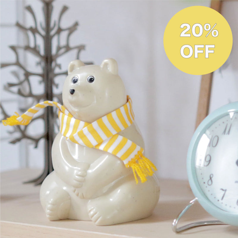 【20%オフ】しろくま貯金箱 Polar Bear Money Box 2022 マフラー付き