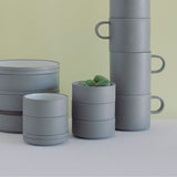 HASAMI PORCELAIN  グレーコレクション プレート Φ85×12 HAW101 アッシュホワイト