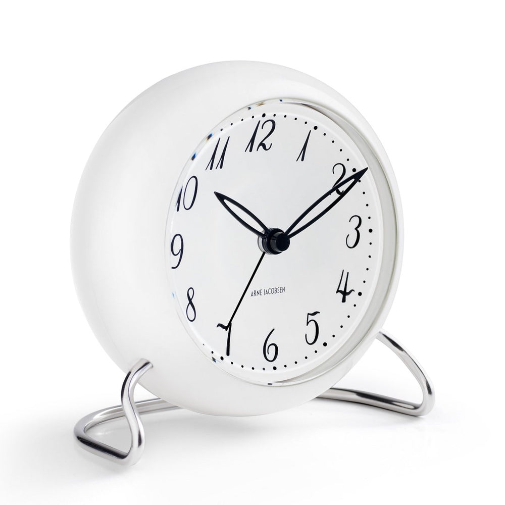 アルネ ヤコブセン ホワイト 丸型 置時計 アルネ・ヤコブセン TableClock LK ホワイト | Shinc lab.（シンクラボ