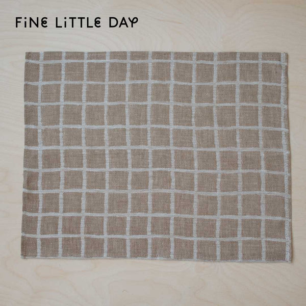 Fine Little Day ランチョンマット RUTIG  ブラウン×ホワイト