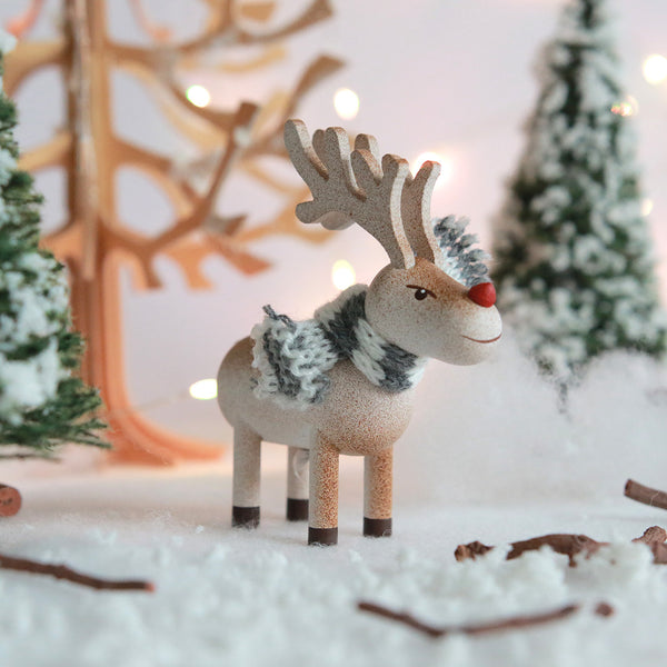 NORDIKA nisse トナカイ ブラウンマフラー | Shinc lab.(シンクラボ)